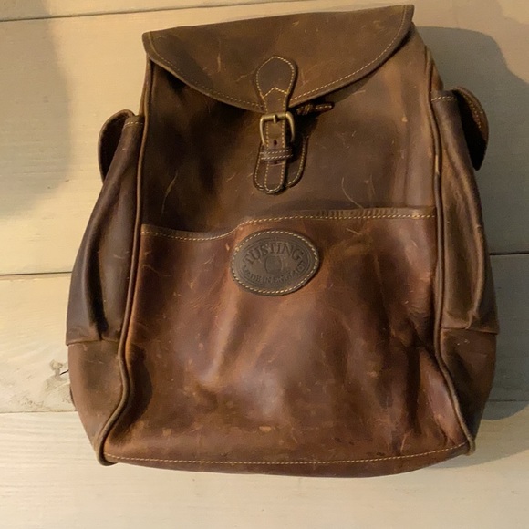 Vintage Luxury Designer Tusting Leather Backpack - Picture 7 of 10